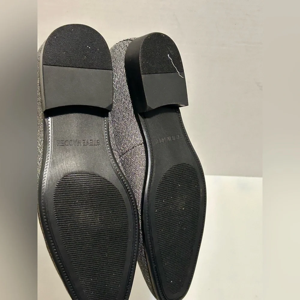 Steve Madden Black and Gray Men's Loafers